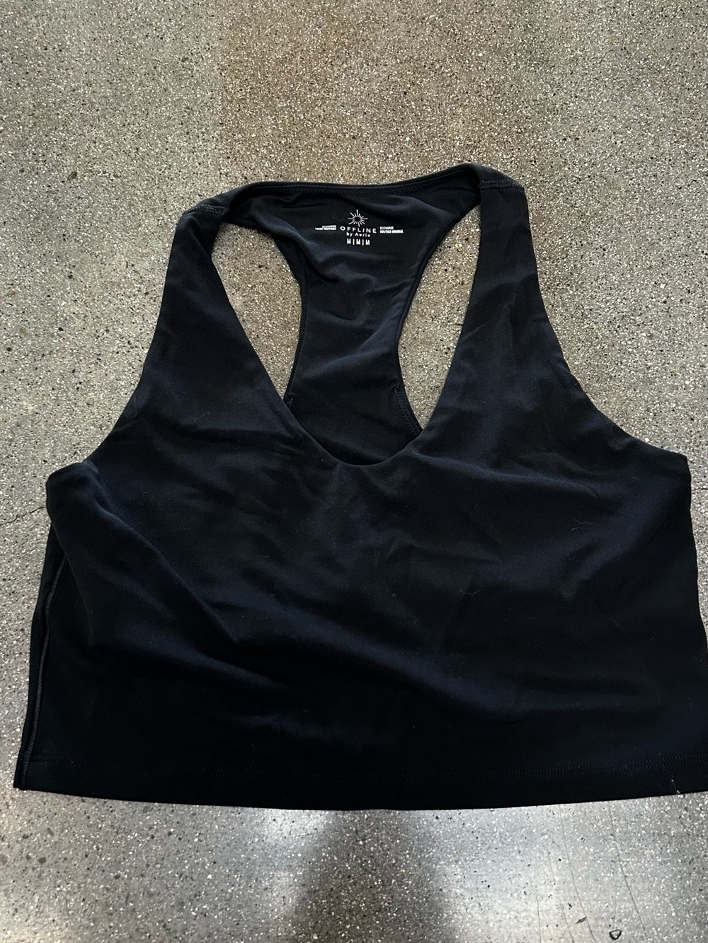 aerie Black Racerback Sports Bra